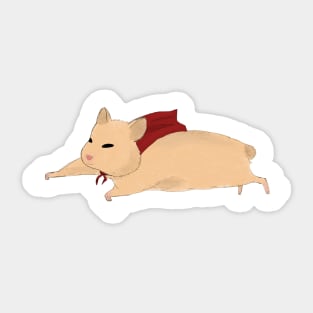 hamster is a superhero Sticker